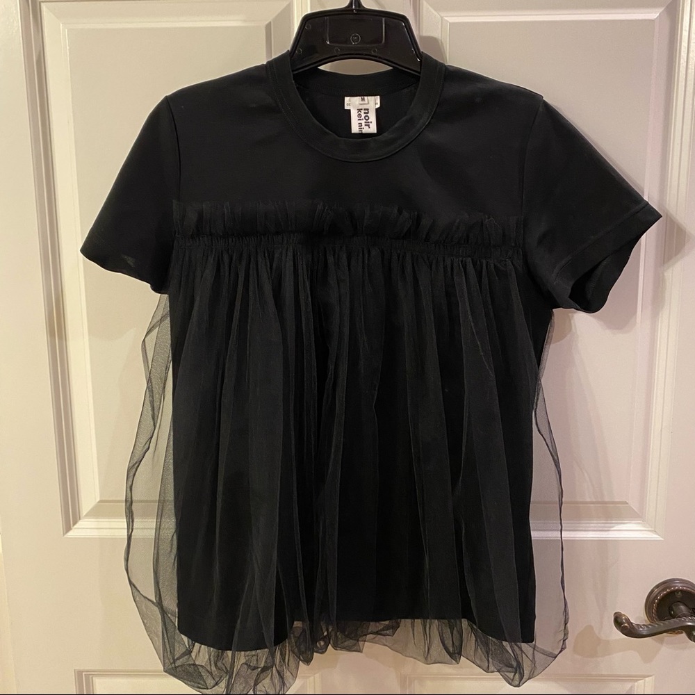 Comme des Garcons x Noir Kei Ninomiya tulle overlay t-shirt